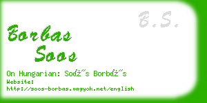 borbas soos business card